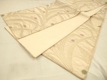 平和屋着物＊夏物 六通柄袋帯 露芝文 金糸 正絹 逸品 DAAT1571cm