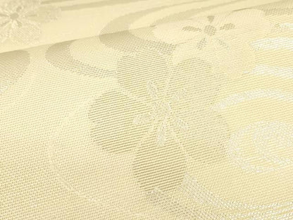 平和屋着物＊夏物　六通柄袋帯　流水花文　銀糸　正絹　逸品　DAAT1581cm