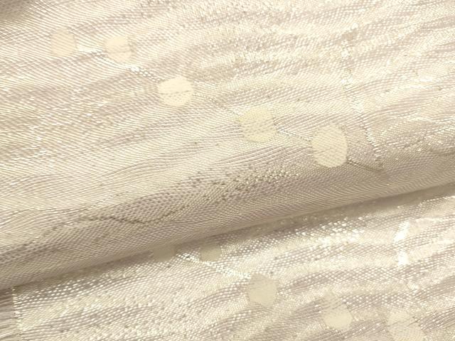 平和屋着物＊夏物 六通柄袋帯 枝花文 銀糸 正絹 逸品 DAAT1627cm
