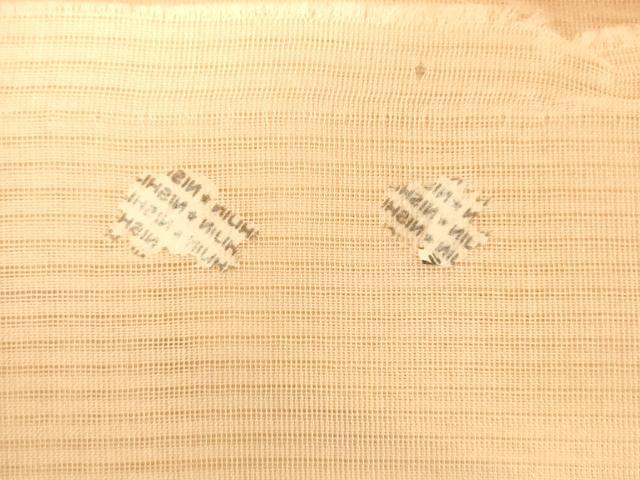 平和屋着物＊夏物　西陣　六通柄袋帯　草花文　銀糸　正絹　逸品　DAAT1652cm