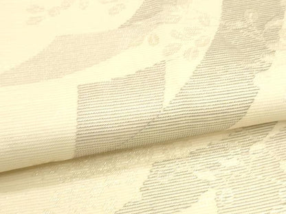 平和屋着物＊夏物 六通柄袋帯 短冊草葉文 銀糸 正絹 逸品 DAAT1666cm