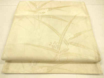 平和屋着物＊夏物 六通柄袋帯 草花文 金銀糸 正絹 逸品 DAAT1673cm