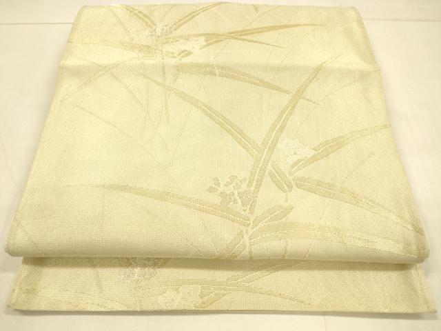 平和屋着物＊夏物 六通柄袋帯 草花文 金銀糸 正絹 逸品 DAAT1673cm
