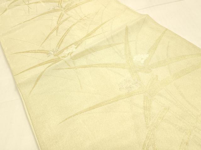 平和屋着物＊夏物 六通柄袋帯 草花文 金銀糸 正絹 逸品 DAAT1673cm