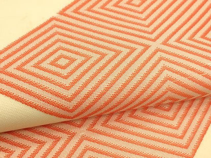 平和屋着物＊夏物 全通柄 本袋帯 菱文 正絹 逸品 DAAT1724cm