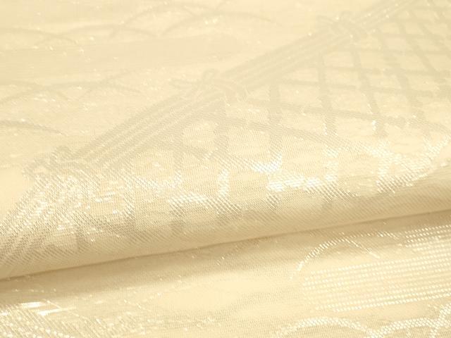 平和屋着物＊夏物 六通柄袋帯 籬草葉文 正絹 逸品 DAAT1992cm