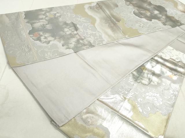 平和屋着物◎六通柄袋帯　道長更紗花文　金銀糸　正絹　逸品　DAAT2363qa