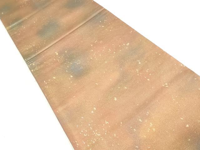 平和屋着物◎六通柄袋帯　霞文　引箔　正絹　逸品　DAAT2392qa