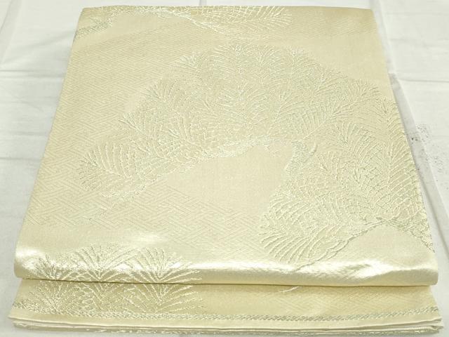 平和屋着物◎六通柄袋帯　老松　金糸　正絹　逸品　DAAT2508qa