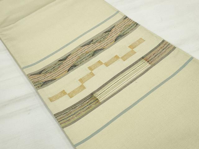 平和屋着物◎太鼓柄袋帯 幾何学文様 正絹 逸品 DAAT2696qa