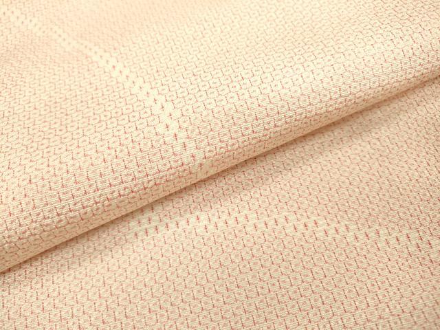 平和屋着物▽本塩沢　単衣　110亀甲　幾何学文様　正絹　逸品　DAAT3637fe