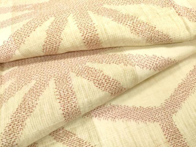 平和屋着物▽上質な紬 単衣 麻の葉文様 正絹 逸品 DAAT3639fe