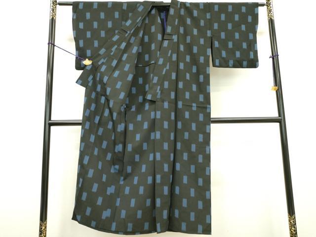 平和屋着物▽上質なお召 単衣 短冊文 正絹 逸品 DAAT3641fe