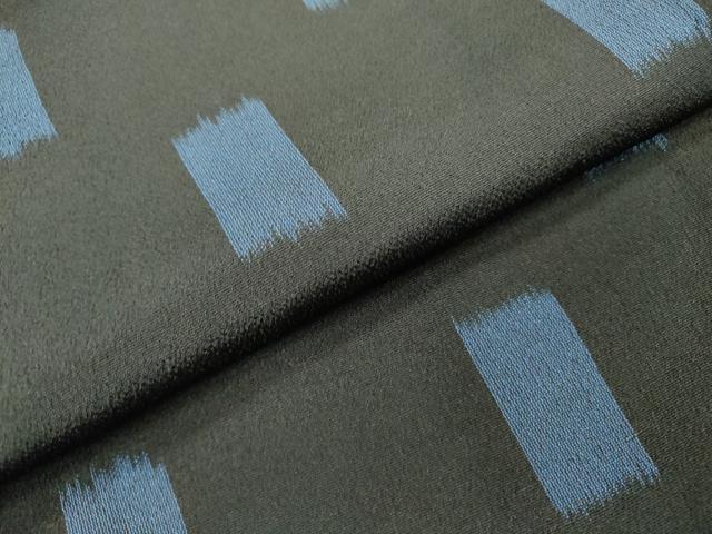 平和屋着物▽上質なお召 単衣 短冊文 正絹 逸品 DAAT3641fe