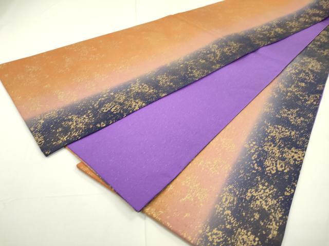 平和屋着物▼両面 全通柄袋帯 間道 金彩 正絹 逸品 DAAT3944fe