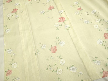 平和屋着物＊夏物　小紋　絽　草花文　洗える着物　DAAT4039du