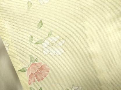 平和屋着物＊夏物　小紋　絽　草花文　洗える着物　DAAT4039du