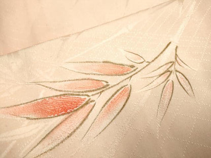 平和屋着物▽上質な小紋 単衣 地紋起こし 手描き 笹文 暈し染め 正絹 逸品 DAAT4422du