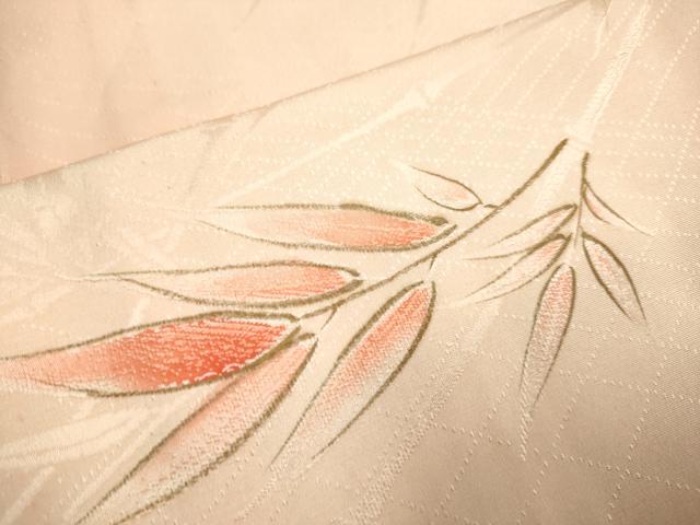 平和屋着物▽上質な小紋 単衣 地紋起こし 手描き 笹文 暈し染め 正絹 逸品 DAAT4422du