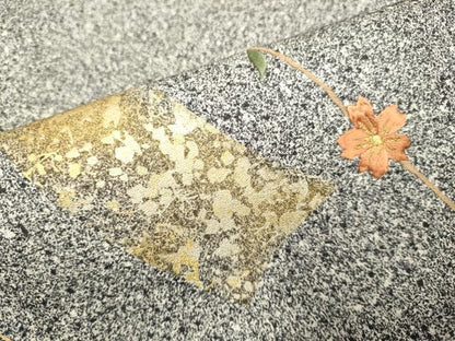 平和屋着物▽訪問着 単衣 刺繍 短冊枝垂れ桜文 たたき染め 金彩 正絹 逸品 DAAT4423du