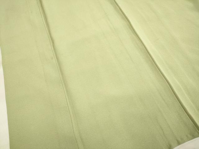 平和屋着物▽上質な色無地 単衣 メロンイエロー色 正絹 逸品 DAAT4426du