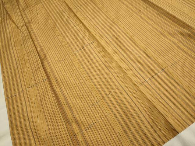 平和屋着物▽上質な紬 単衣 間道 正絹 逸品 DAAT4430du