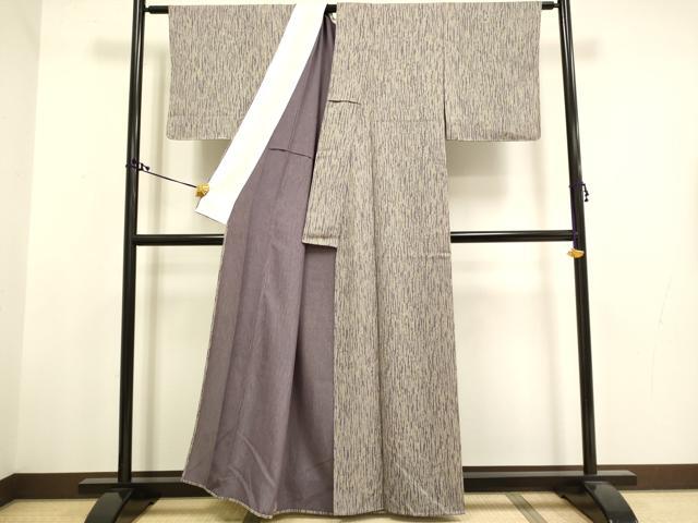 平和屋着物▽上質な小紋 単衣 霞文 正絹 逸品 未使用 DAAT4433du