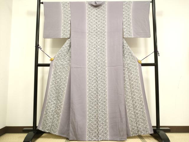 平和屋着物▽上質な小紋 単衣 七宝間道 正絹 逸品 DAAT4434du