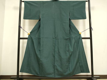 平和屋着物▽本塩沢 単衣 110亀甲 霞文 正絹 逸品 DAAT4440du