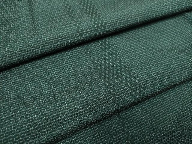 平和屋着物▽本塩沢 単衣 110亀甲 霞文 正絹 逸品 DAAT4440du