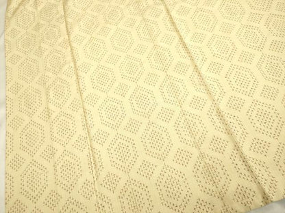 平和屋着物▽上質な紬 単衣 亀甲文 正絹 逸品 DAAT4441du