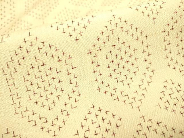 平和屋着物▽上質な紬 単衣 亀甲文 正絹 逸品 DAAT4441du