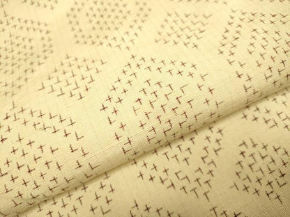 平和屋着物▽上質な紬 単衣 亀甲文 正絹 逸品 DAAT4441du