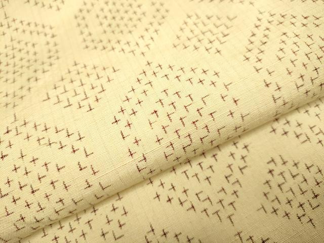 平和屋着物▽上質な紬 単衣 亀甲文 正絹 逸品 DAAT4441du