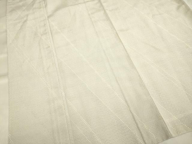 平和屋着物▽本塩沢 単衣 110亀甲 斜線文 正絹 逸品 DAAT4442du
