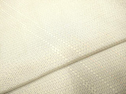 平和屋着物▽本塩沢 単衣 110亀甲 斜線文 正絹 逸品 DAAT4442du