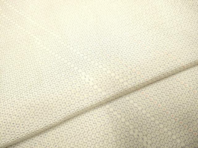 平和屋着物▽本塩沢 単衣 110亀甲 斜線文 正絹 逸品 DAAT4442du