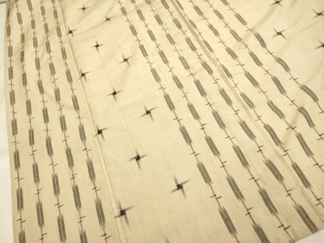 平和屋着物▽上質な紬　単衣　間道　正絹　逸品　DAAT4444du