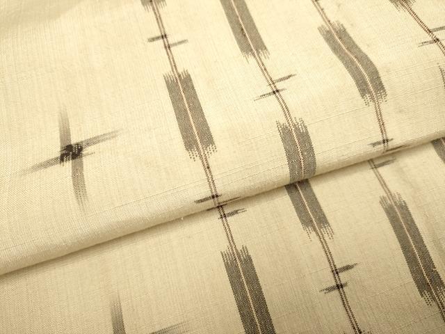 平和屋着物▽上質な紬　単衣　間道　正絹　逸品　DAAT4444du