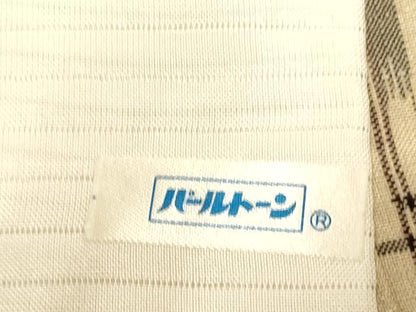 平和屋着物▽上質な紬　単衣　間道　正絹　逸品　DAAT4444du