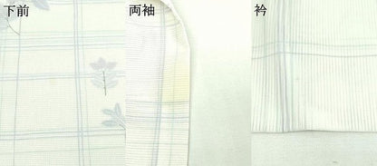 平和屋着物＊夏物 小紋 絽 草花文 洗える着物 DAAQ4541sfm