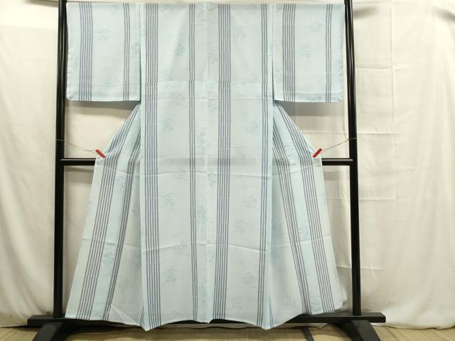 平和屋着物＊夏物 小紋 絽 草花間道 やまと誂製 洗える着物 未使用 DAAV9878sf