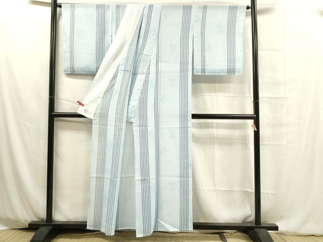 平和屋着物＊夏物 小紋 絽 草花間道 やまと誂製 洗える着物 未使用 DAAV9878sf
