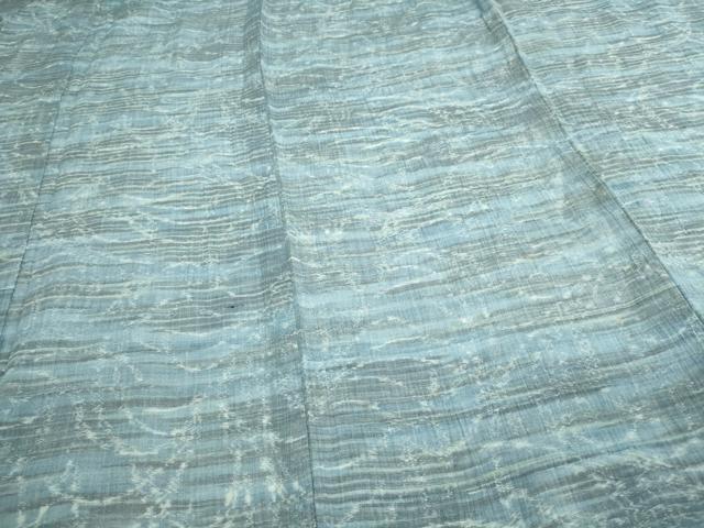 平和屋着物＊夏物　小千谷ちぢみ　霞文　麻　逸品　DAAW0945op