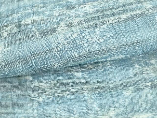 平和屋着物＊夏物　小千谷ちぢみ　霞文　麻　逸品　DAAW0945op