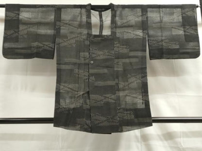 平和屋着物▽道中着 スリーシーズン 春夏秋 塵除け 幾何学文様 正絹 逸品 DAAT5562ud
