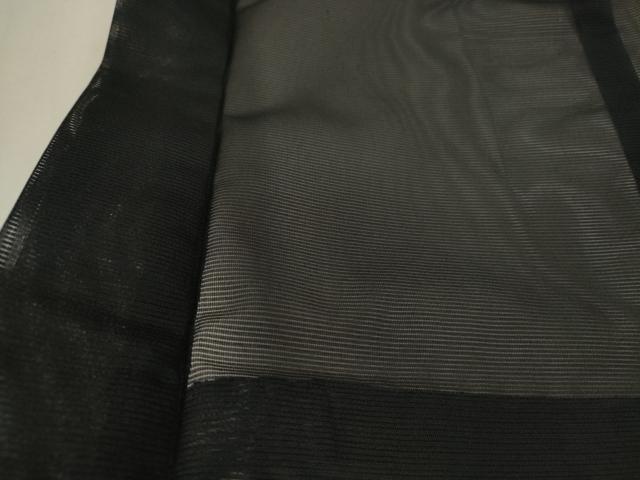 平和屋着物▽羽織 スリーシーズン 春夏秋 塵除け 舞葉文 黒地 正絹 逸品 DAAT5564ud