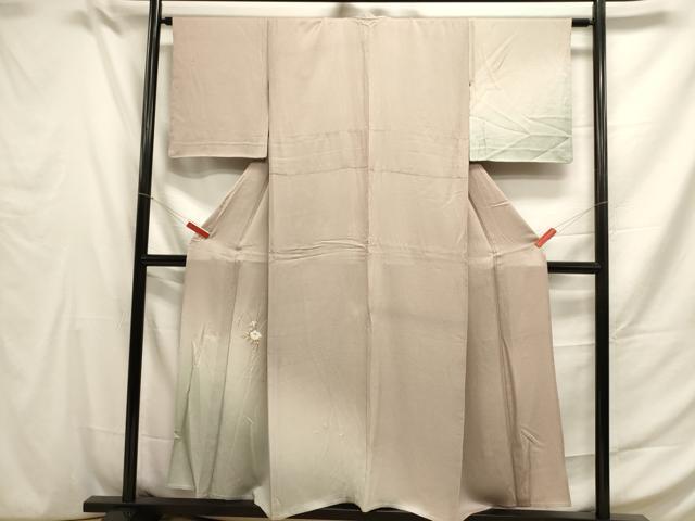 平和屋着物▽訪問着 単衣 総刺繍 籬草花文 暈し染め 金糸 正絹 逸品 DAAT6095op