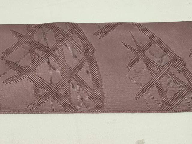 平和屋着物●綴れ 八寸名古屋帯 籬文 京紫色 正絹 逸品 DAAT7667ob