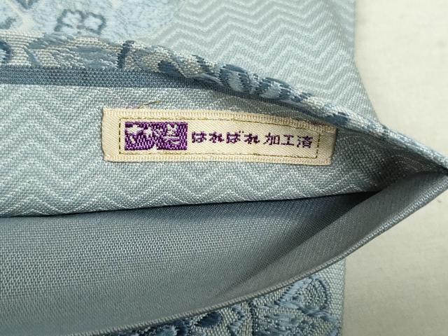 平和屋着物●六通柄袋帯 本藍 唐織 松皮宝飾文 さが美扱い 正絹 逸品 DAAT7674ob